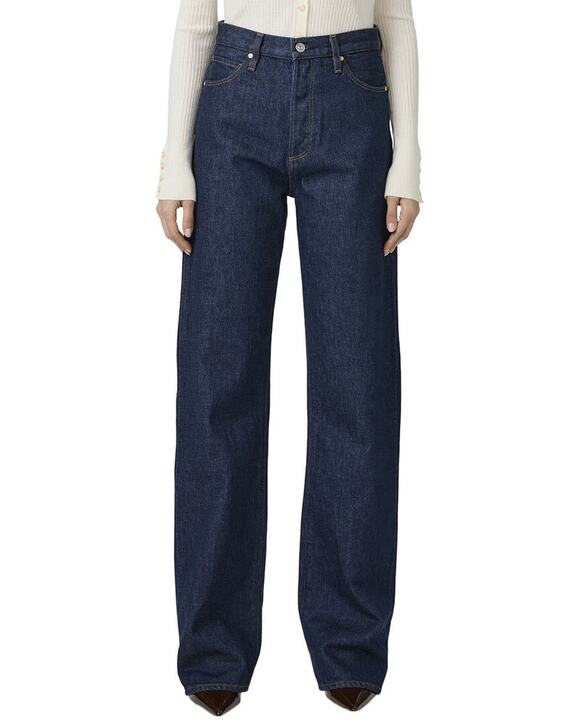 Paige Denim - NWT PAIGE Sawyer Wide Leg Jeans in Dark Madella Wash Size 31 Vintage Collection